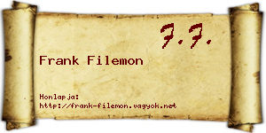 Frank Filemon névjegykártya